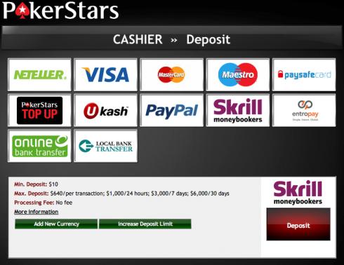 visa pokerstars