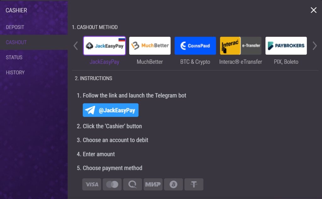 JackPoker kotiutukset
