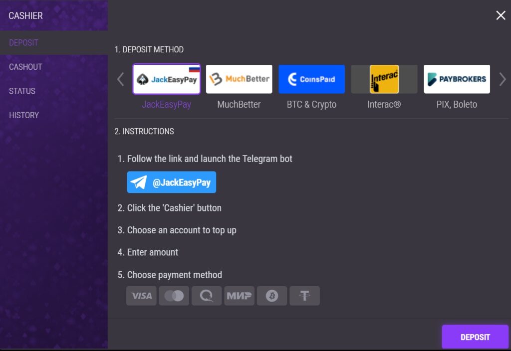 JackPoker talletukset