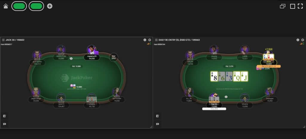 JackPoker multi-tabling