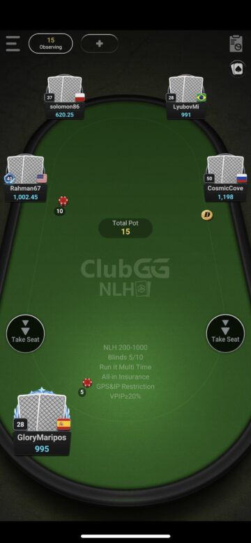 ClubGG kokemus älypuhelimella 3