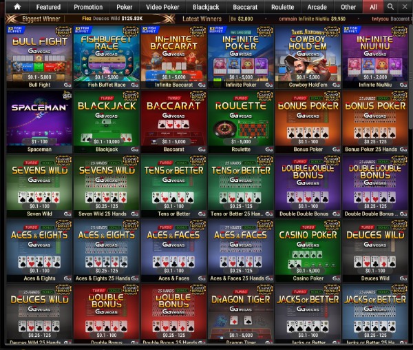 GGPoker kaikki kasinopelit