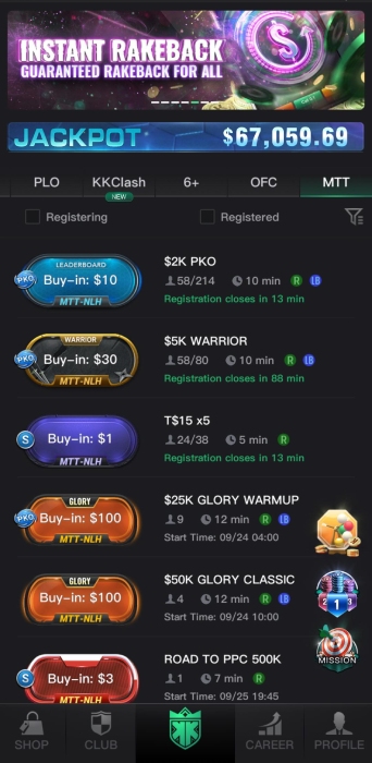 KKPoker pokeriturnaukset