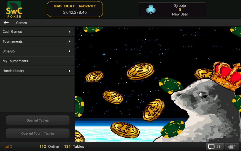 SwC Poker pokerihuoneen aula