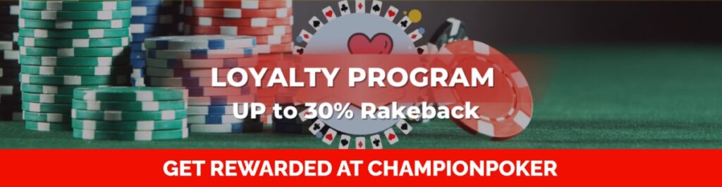 ChampionPoker lojaaliohjelm & rakeback