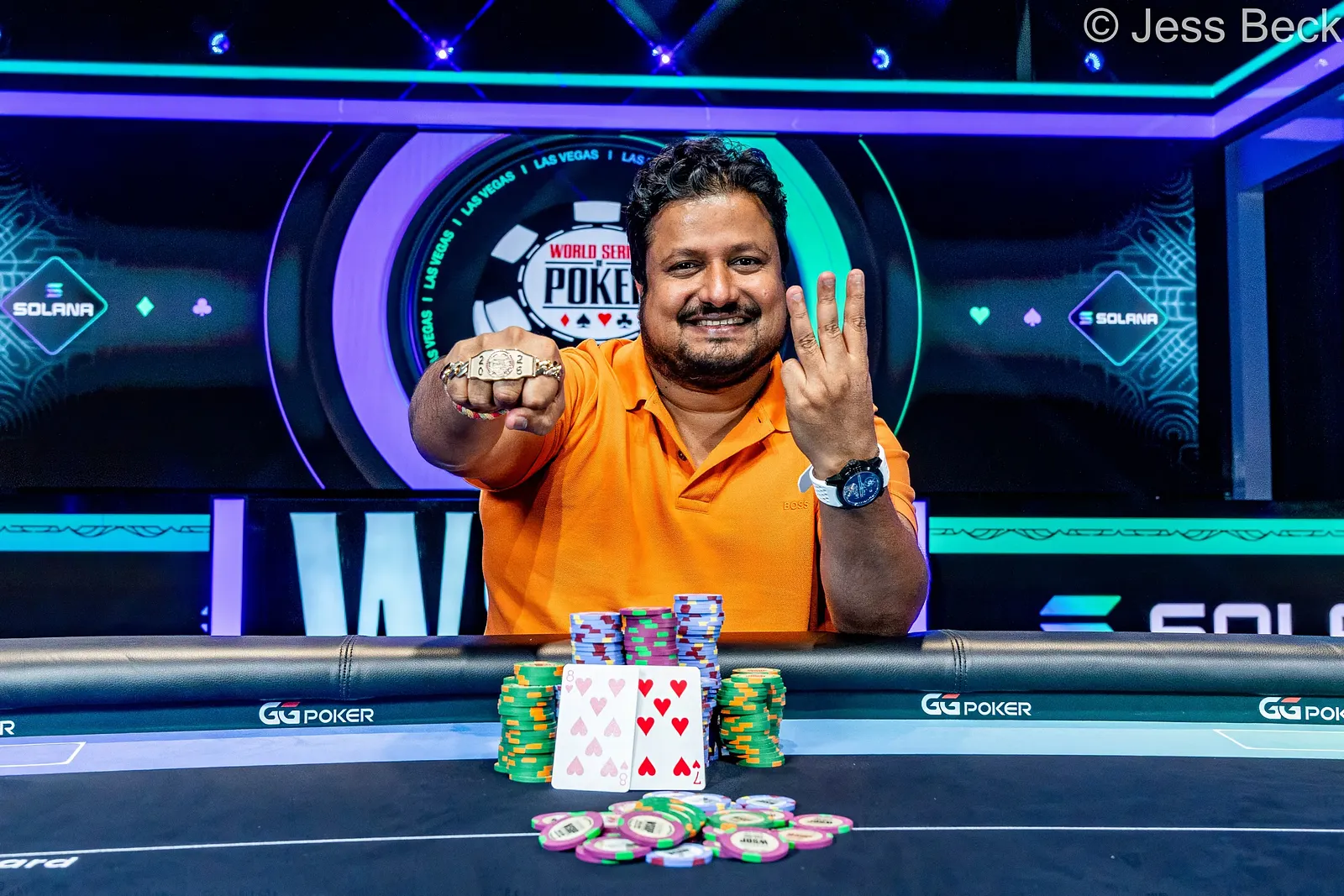 Santhosh Suvarna voitti kolmannen WSOP-rannekkeensa $50K High Rollerissa ja kuittasi $1 992 870