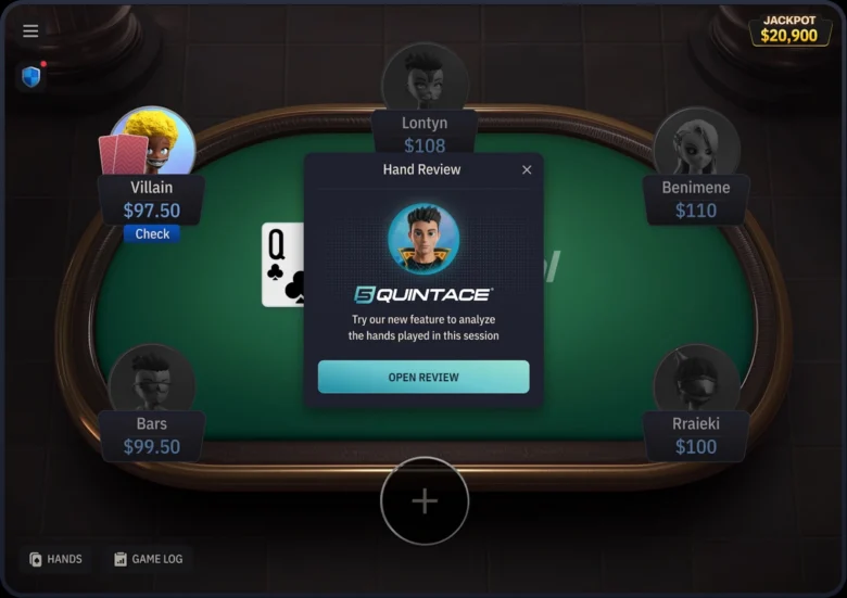 QuintAce-käsianalyysi WPT Goldilla