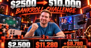 $2 500 kasvoi $11 280 vain kuudessa päivässä – abarone68 murskasi bankroll-haasteensa tavoitteen