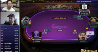 Aleks Ponakovs voitti GGMillion$:n aloittaen finaalin toiseksi suurimmalla stäkilla ja pysyen kärjessä koko finaalin ajan.