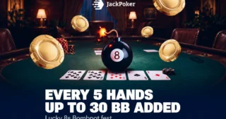 JackPoker kutsuu käteispelaajat Lucky 8S Bombpot Fest -kampanjaan