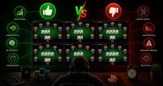 Monen pöydän pelaamisen hyödyt ja haitat pokerissa