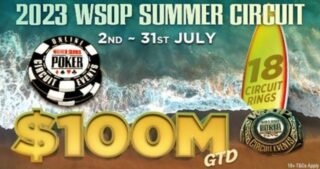 Kesän isoin vonkale! WSOP Summer Circuit GGPokerilla – $100M GTD & 18 kultasormusta